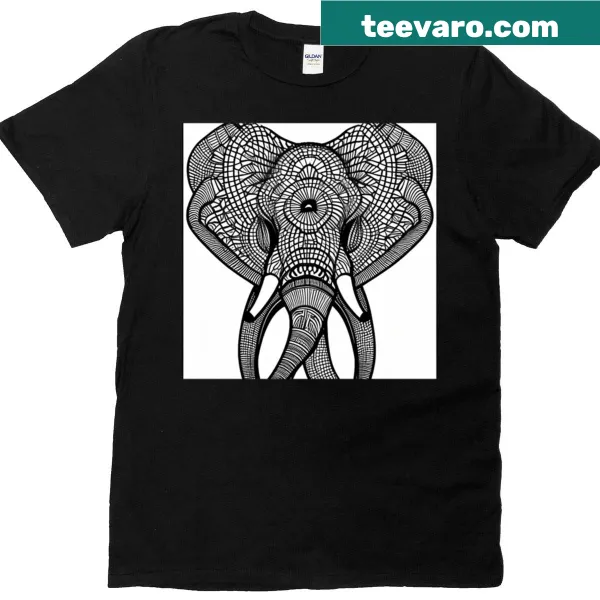 Playful elephant stripes design on a T-shirt for animal lovers