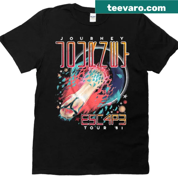 Illustrative Escape Tour 81 T-shirt celebrating classic music.