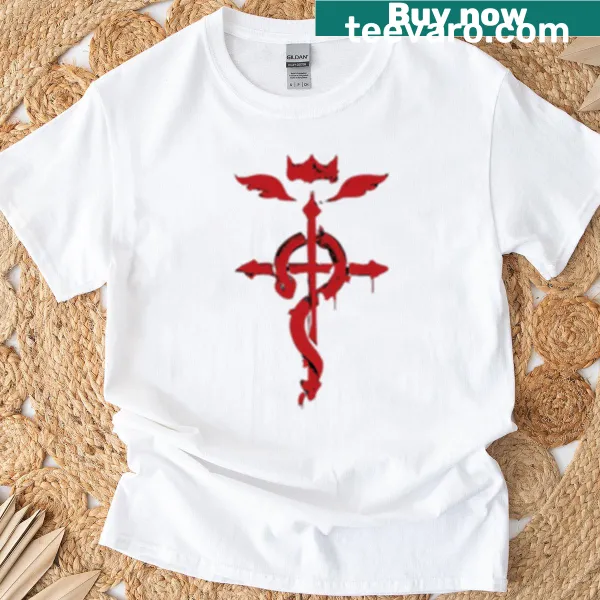 Flamels Cross design from Fullmetal Alchemist on a T-shirt