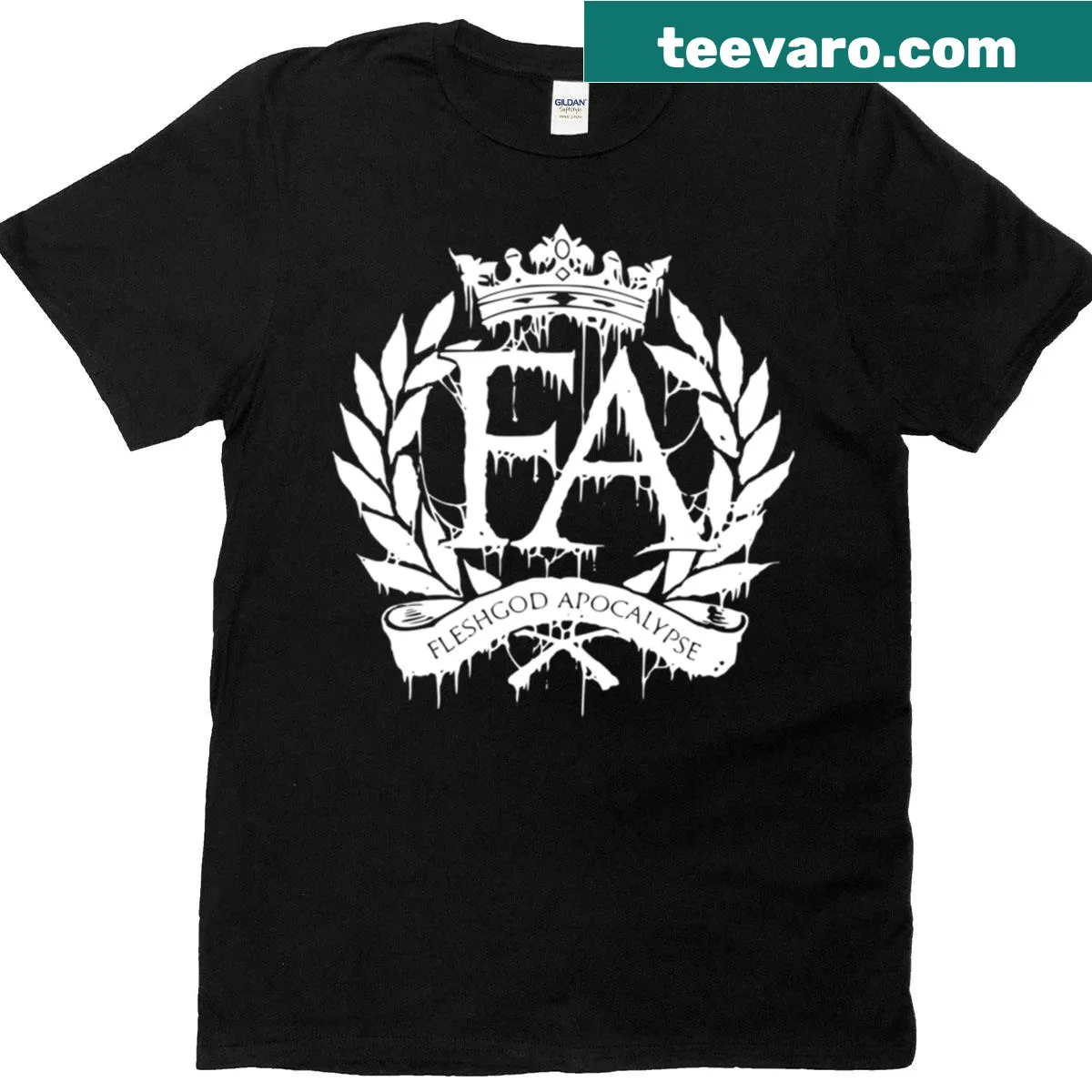 Fleshgod Apocalypse band logo T-shirt for metal fans. — on a men's t-shirt