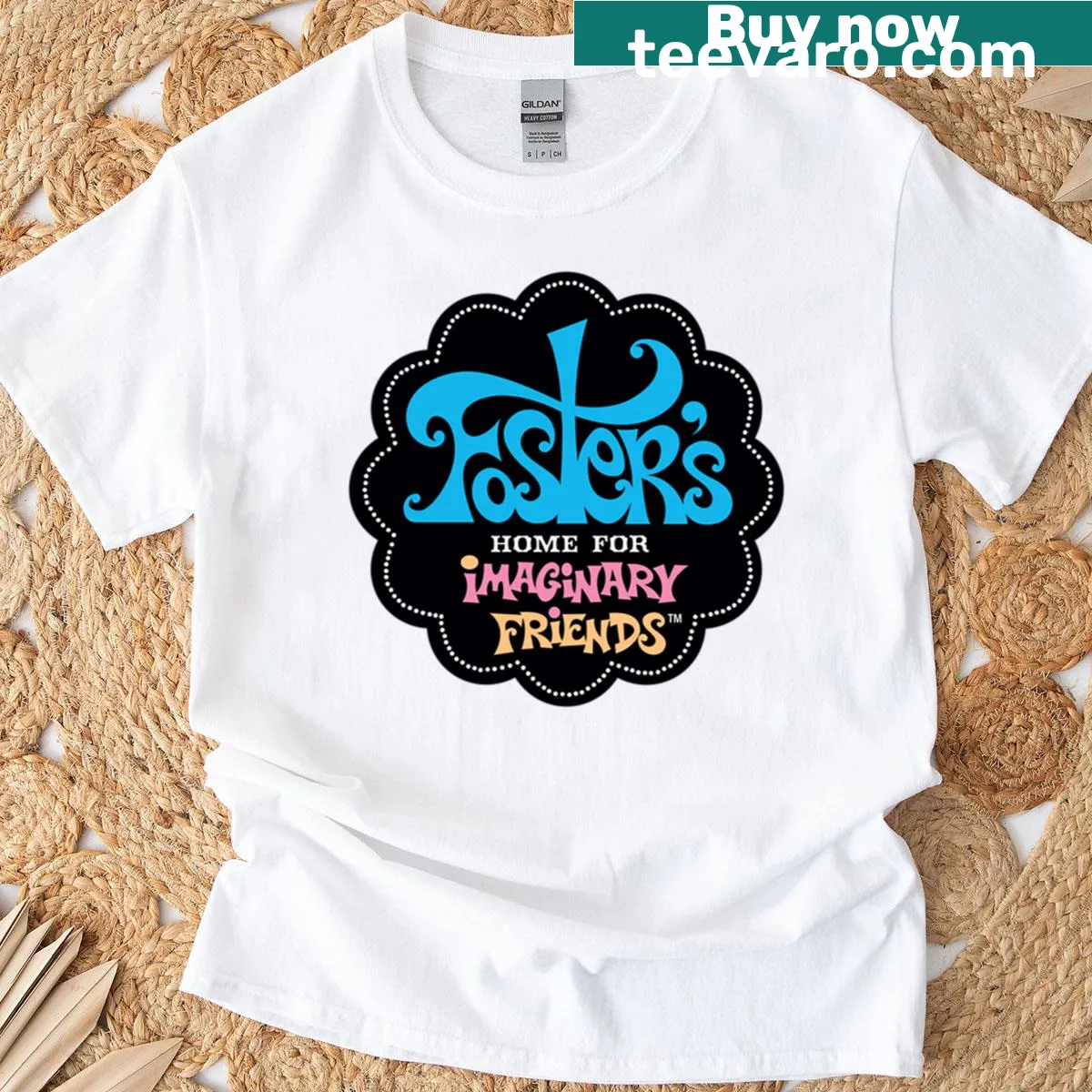 T-shirt featuring the Fosters Home for Imaginary Friends logo — on a men's t-shirt