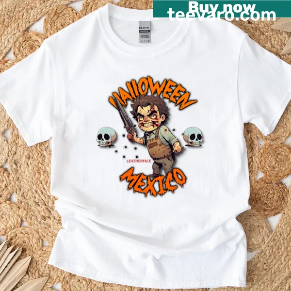 Limited edition Halloween T-shirt with playful Mexican-themed graphics.