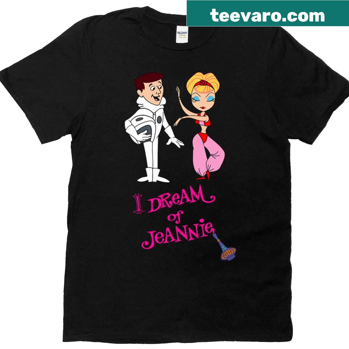 Nostalgic T-shirt inspired by I Dream of Jeannie — on a men's t-shirt