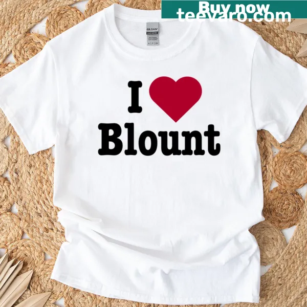I Heart Blount text graphic t-shirt