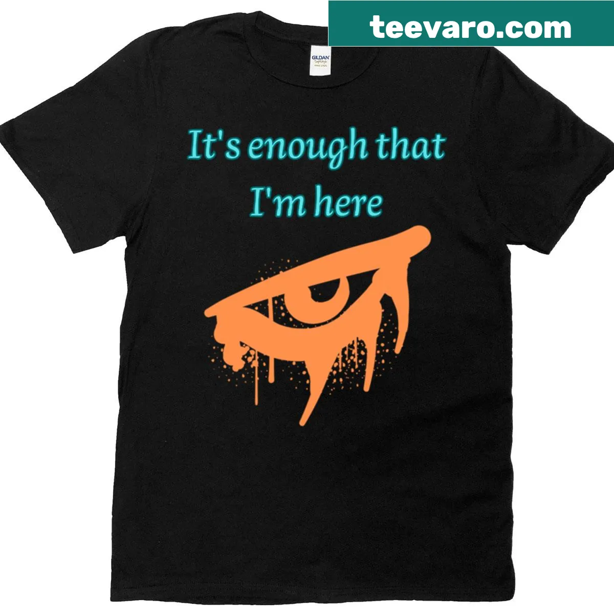 Inspirational t-shirt with the phrase 'It Is Enough' — on a men's t-shirt