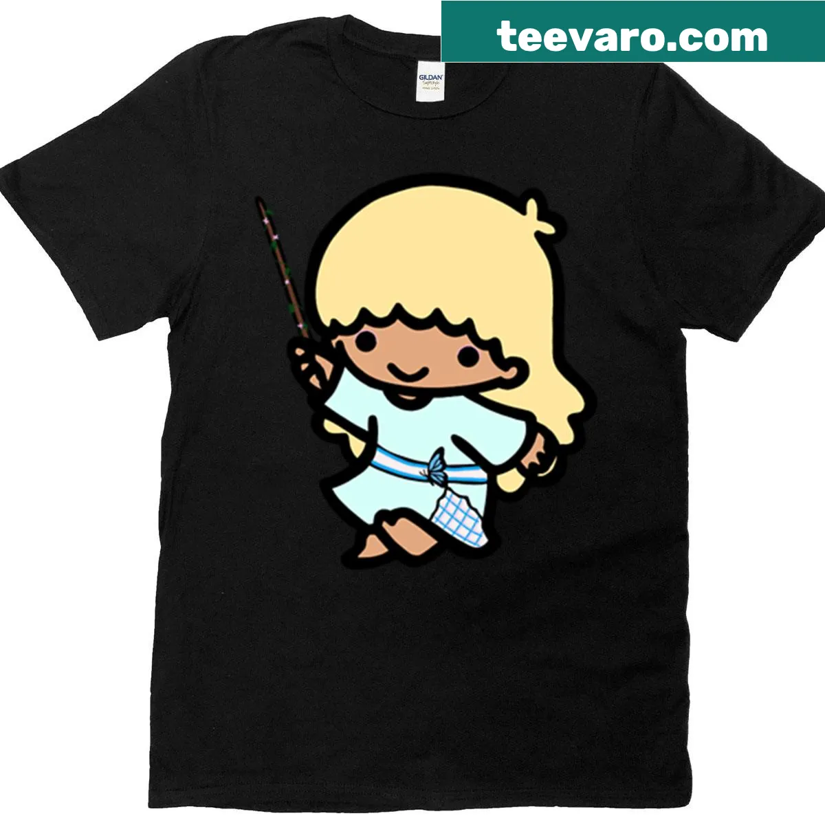 Imaginative t-shirt featuring Lala as Pandora Rosier — on a men's t-shirt