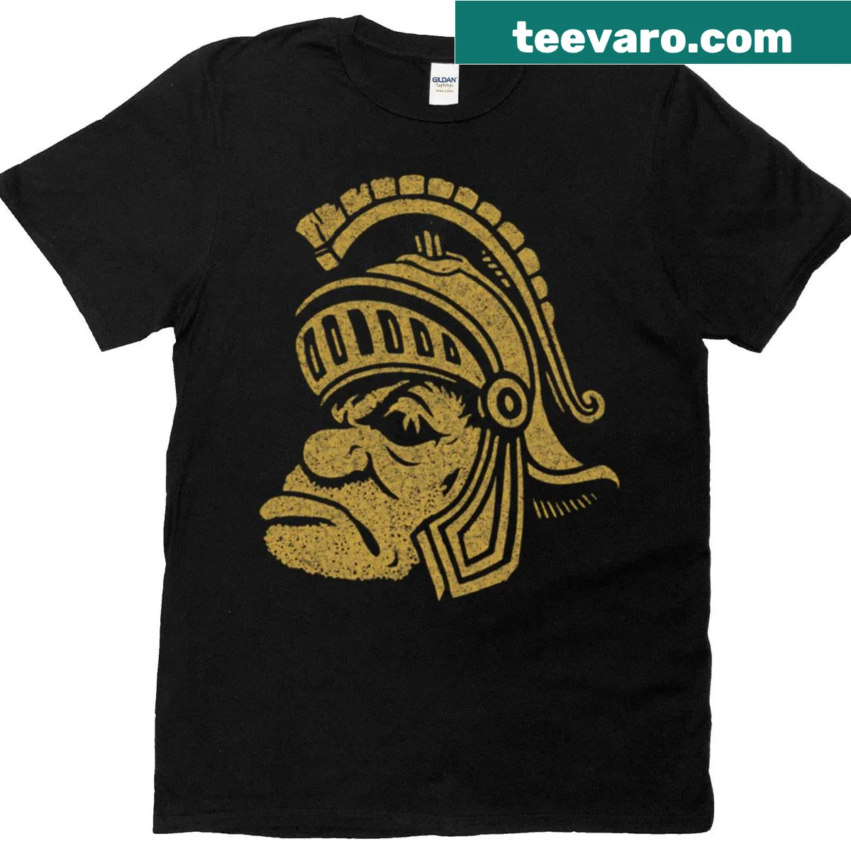 Michigan State Spartan alternate logo T-shirt — on a men's t-shirt