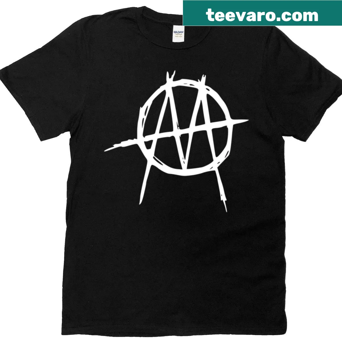 Oversized T-shirt featuring the Ministry band logo — on a men's t-shirt