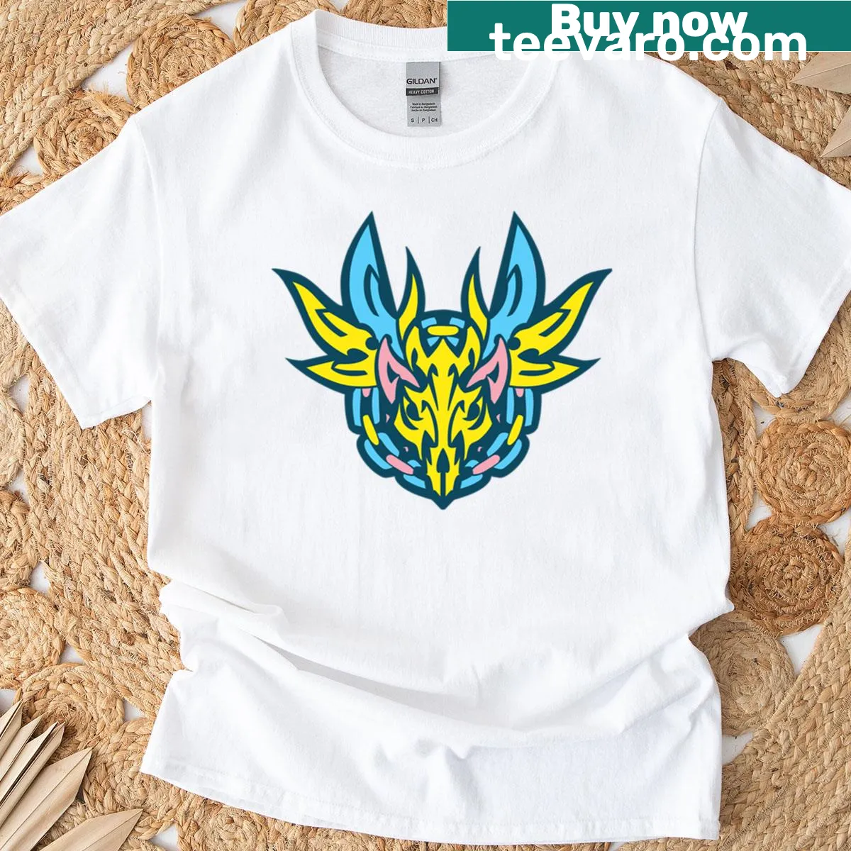 Oversized T-shirt with Twewy-themed pansexual pride design — on a men's t-shirt