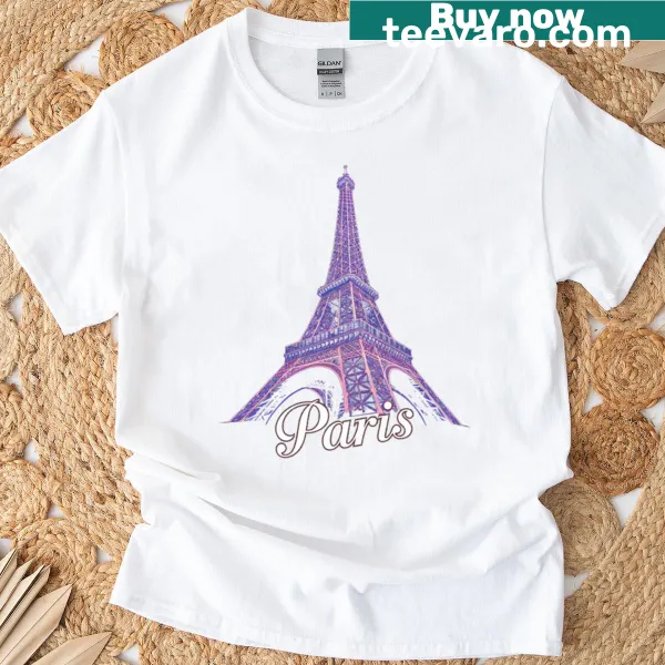Eiffel Tower travel T-shirt celebrating Paris