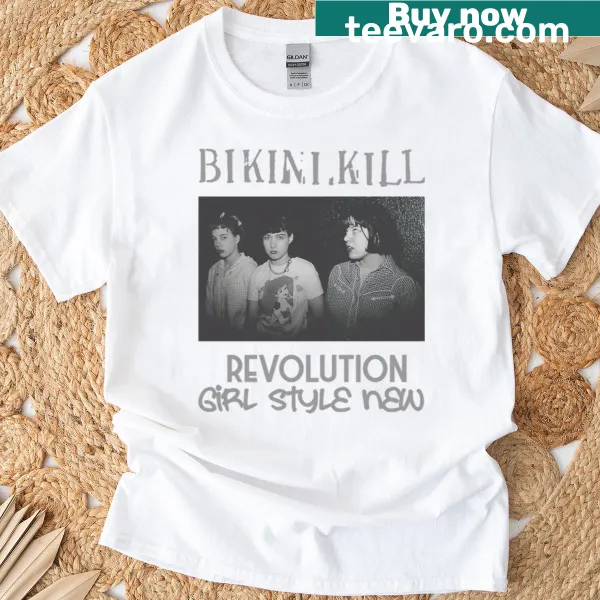 Vintage-style punk music t-shirt featuring band lyrics and retro graphics