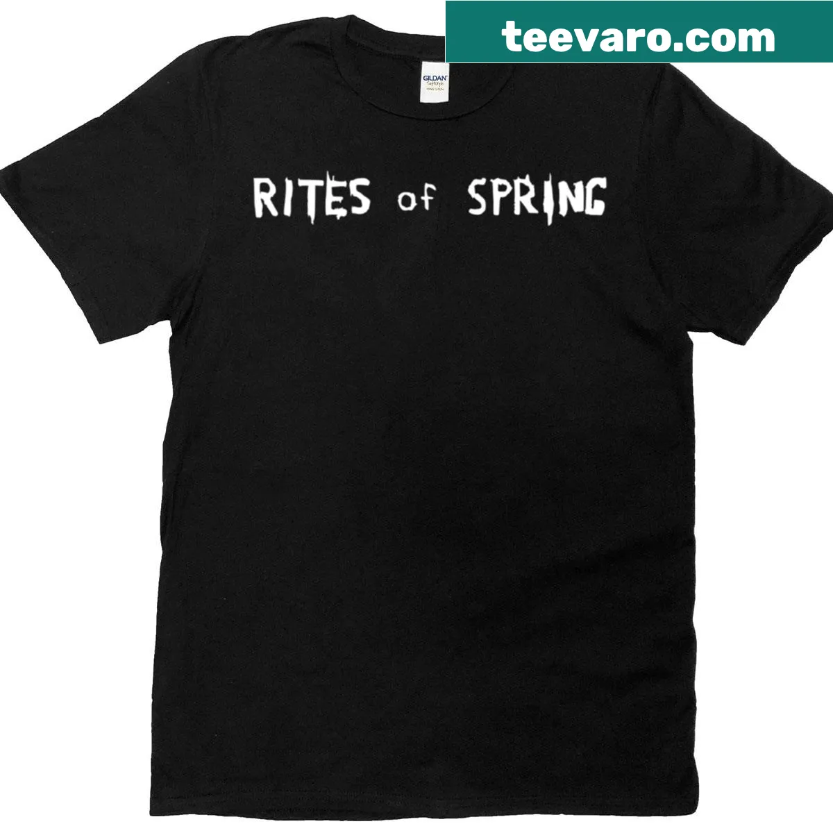Minimalist badge-style Rites Of Spring shirt with logo — on a men's t-shirt