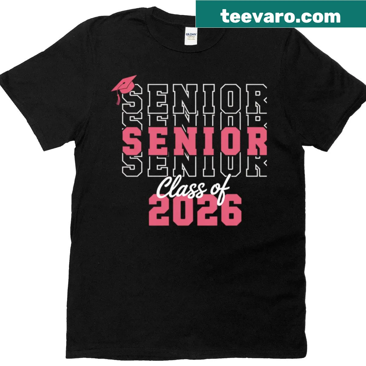 Stylish T-shirt celebrating the Senior Class of 2026 — on a men's t-shirt