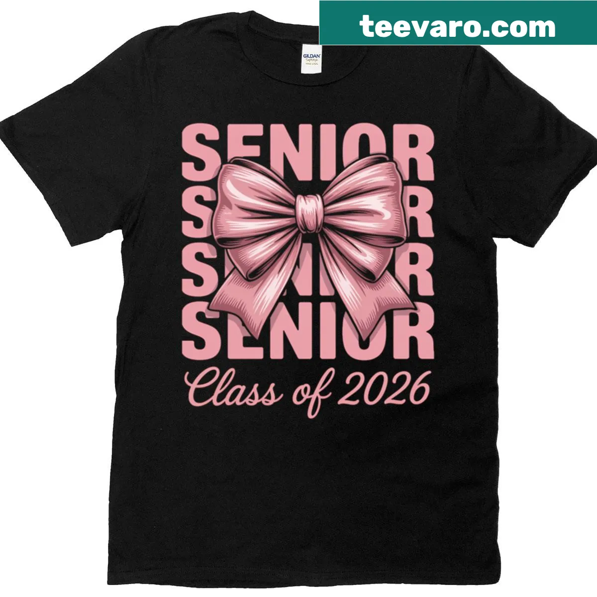 Senior Class of 2026 t-shirt with bold typography — on a men's t-shirt