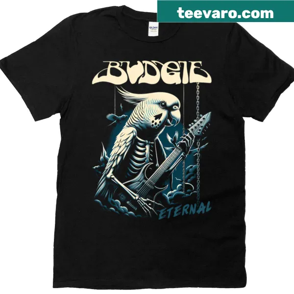 Illustrated budgie design on a comfortable T-shirt for bird lovers