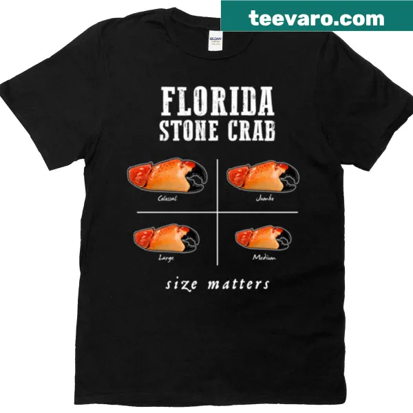Funny T-shirt with cartoon stone crab claws design