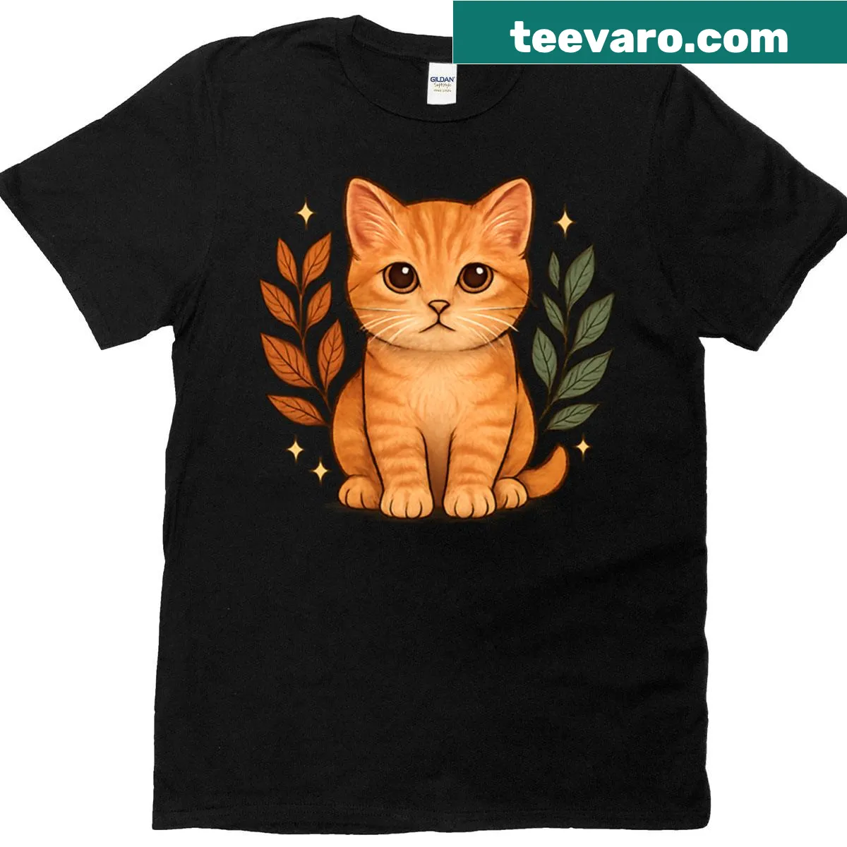 Creative tabby cat emblem on a T-shirt — on a men's t-shirt