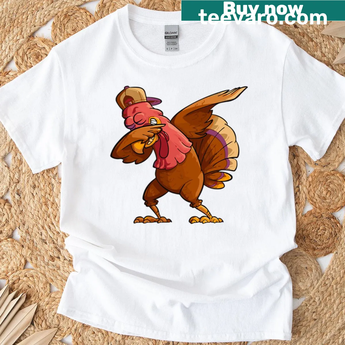 Thanksgiving-themed graphic T-shirt celebrating gratitude — on a men's t-shirt