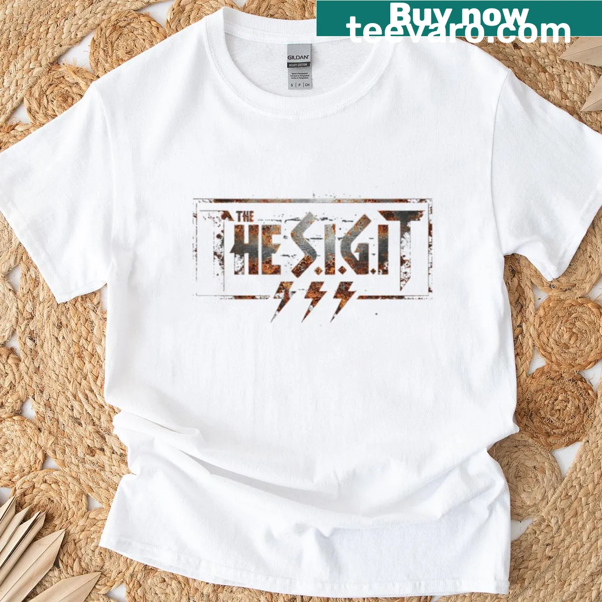Bold pop-art inspired graphic on The Sigit V t-shirt — on a men's t-shirt