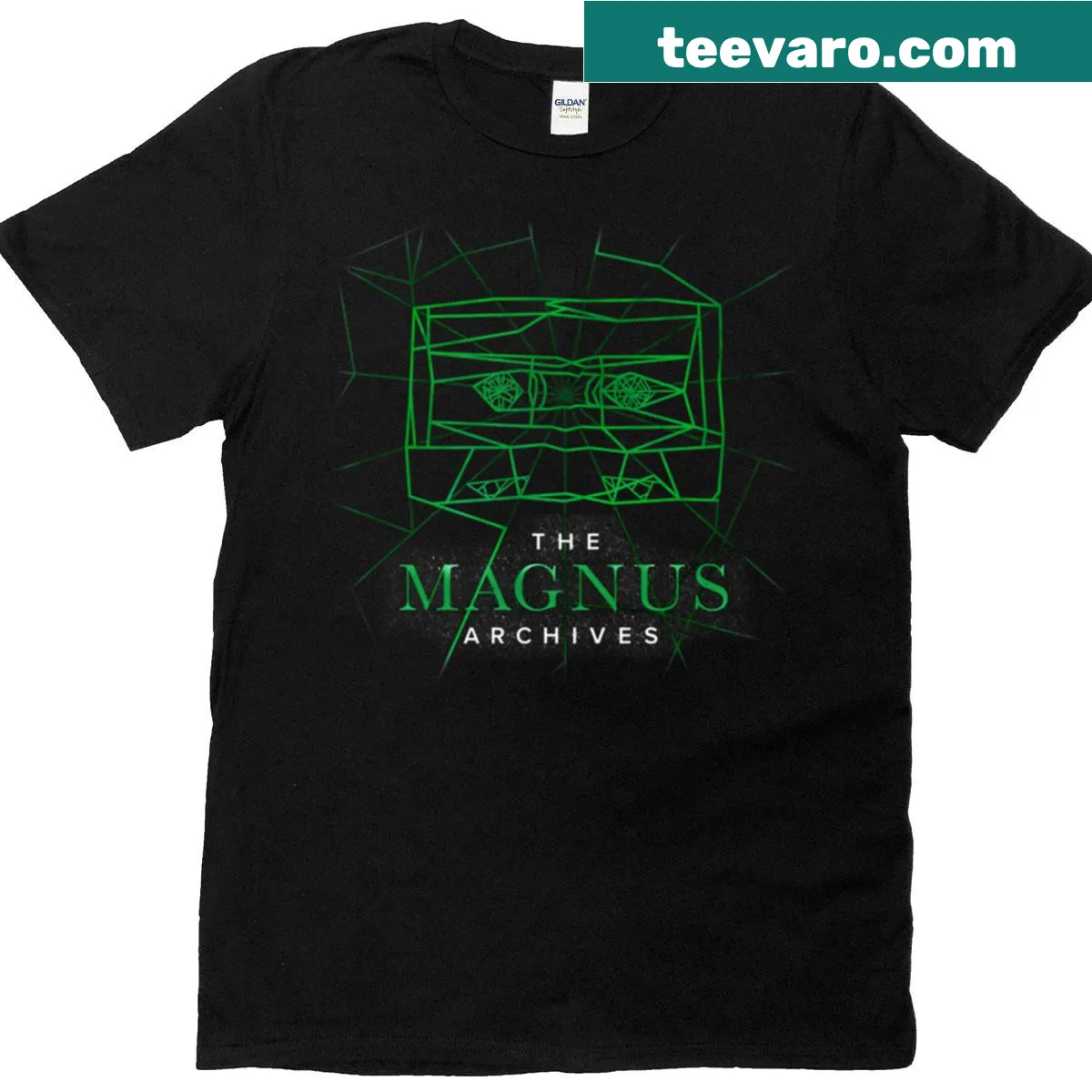 Magnus Archives Season 5 logo printed on an oversized T-shirt — on a men's t-shirt