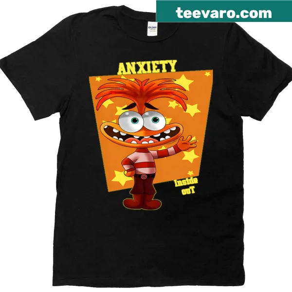 T-shirt featuring a graphic illustrating urban anxiety themes