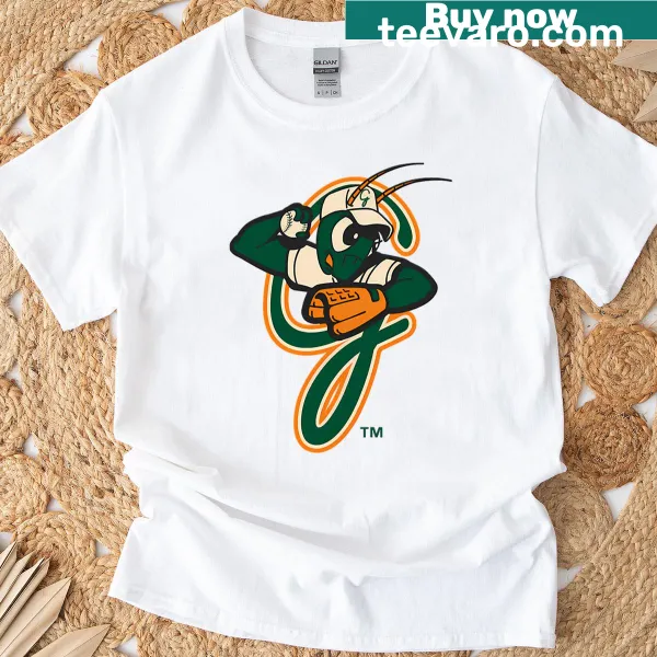 T-shirt featuring the Urban Greensboro Grasshoppers logo in a bold design