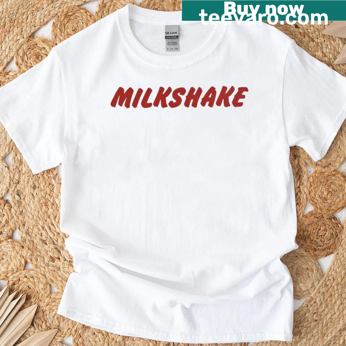 Vintage diner-style milkshake graphic t-shirt — on a men's t-shirt