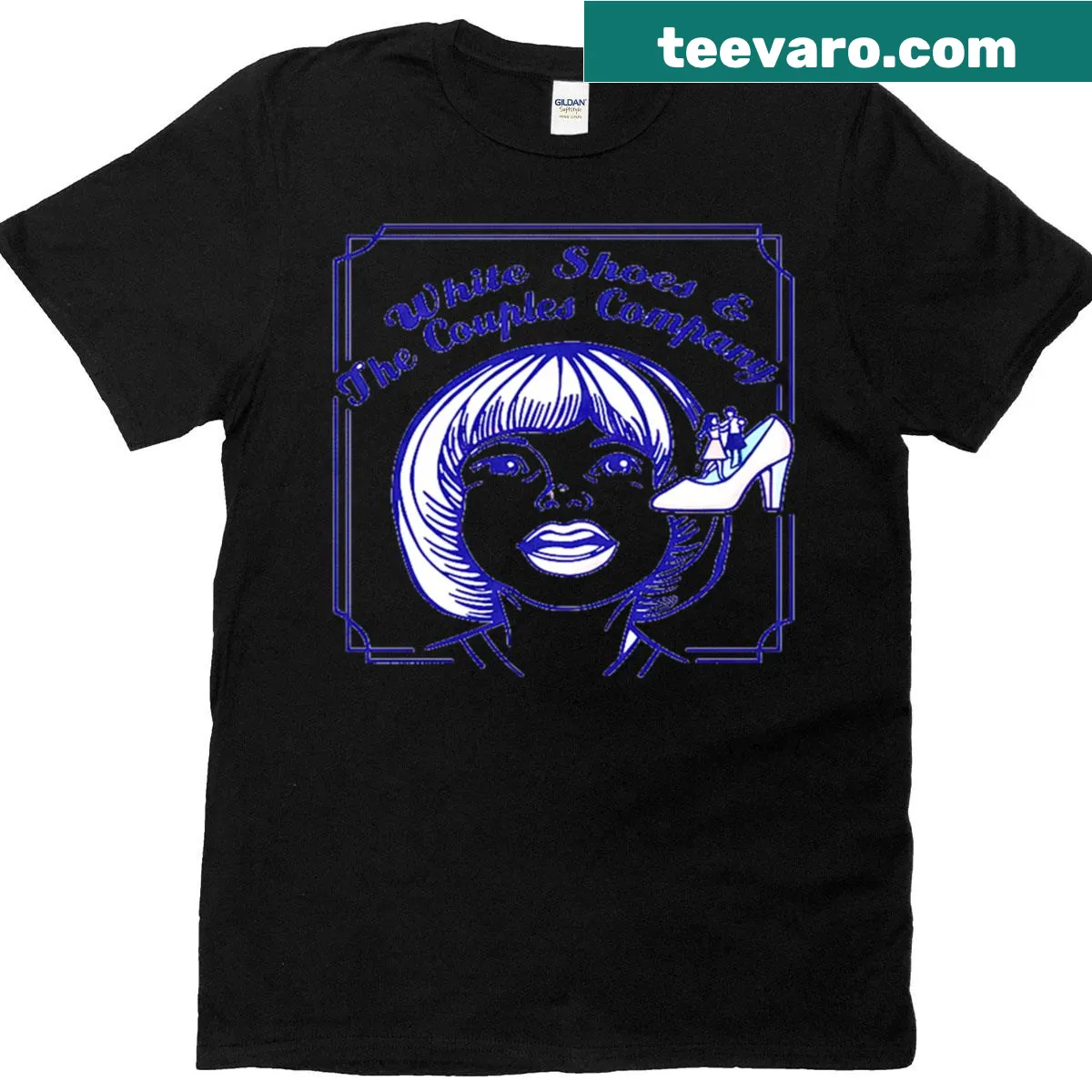 T-shirt featuring a sentimental couple-themed typography design — on a men's t-shirt