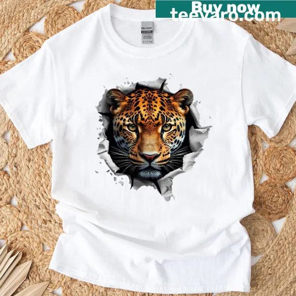 Fierce leopard graphic t-shirt design