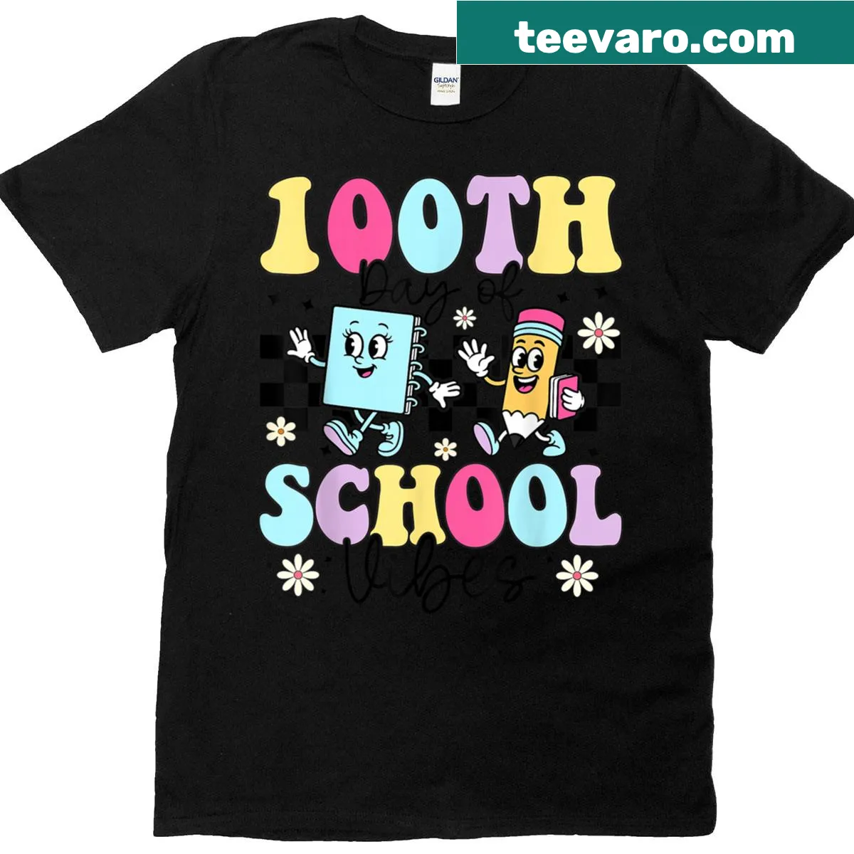 T-shirt celebrating 100 days of school for teachers — on a men's t-shirt