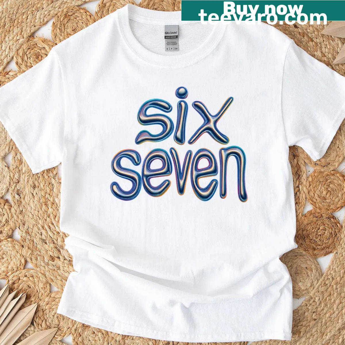 Cartoon design T-shirt for kids ages 6-7 — on a men's t-shirt