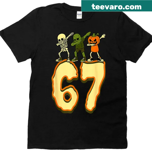 Funny kids Halloween t-shirt with skeleton and meme graphics