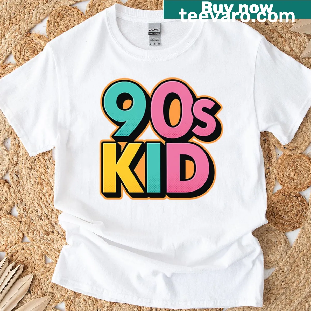 Oversized t-shirt featuring 'I’m From The 90s' text — on a men's t-shirt