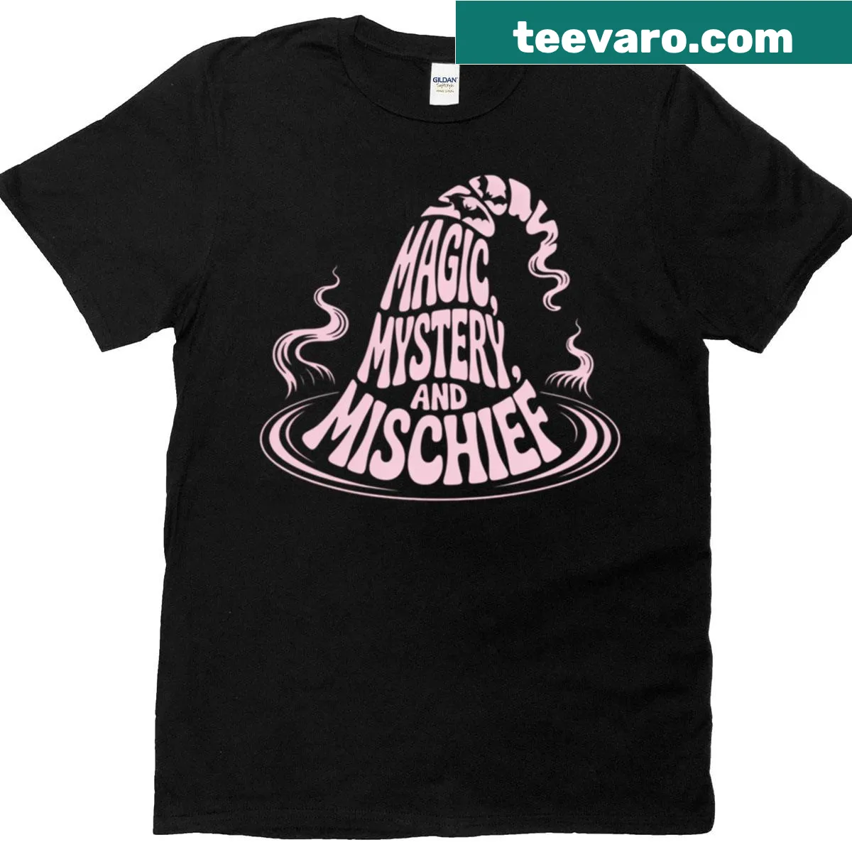 Illustration of a magical witches hat on a t-shirt — on a men's t-shirt