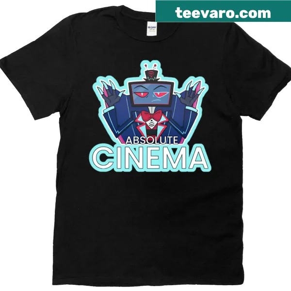 T-shirt featuring the phrase 'Absolute Cinema Vox' in a unique design