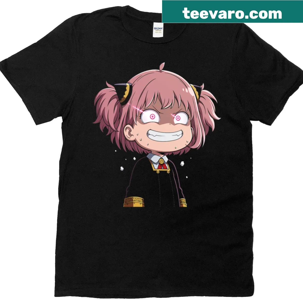 Funny Anya Forger graphic on a Spy X Family fanart T-shirt — on a men's t-shirt