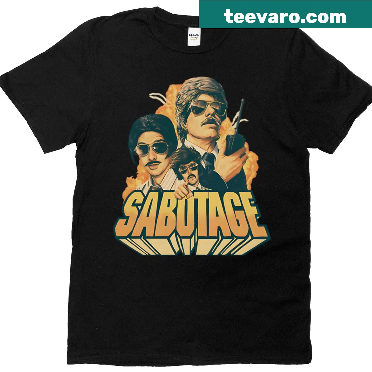 Beastie Boys 'Sabotage' meme graphic on a T-shirt. — on a men's t-shirt