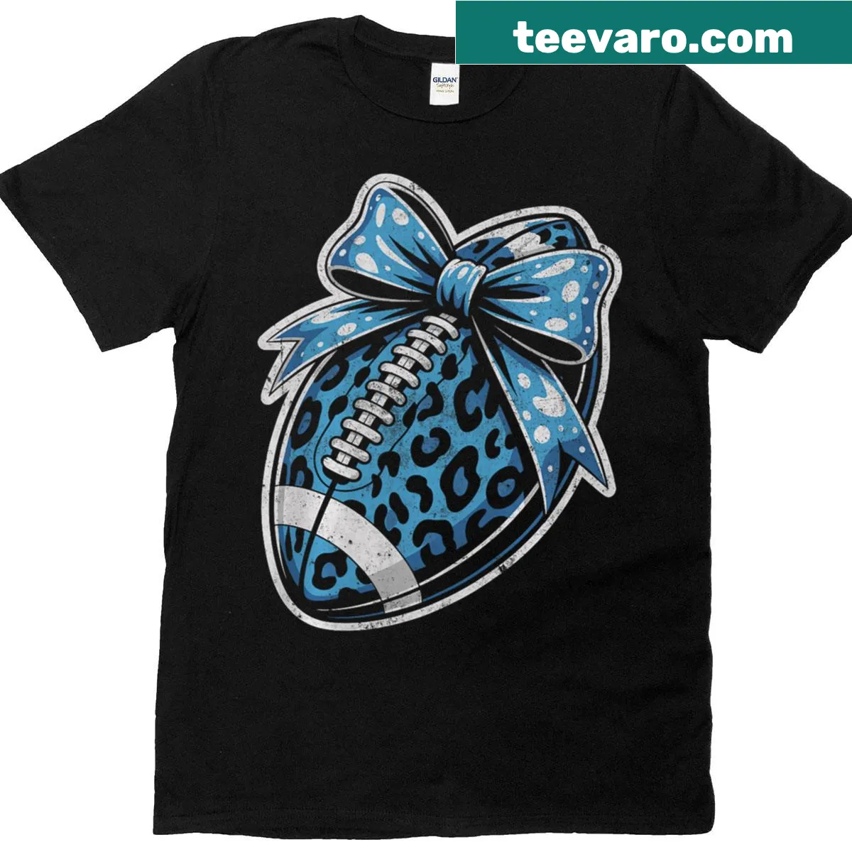 Football awareness themed t-shirt — on a men's t-shirt
