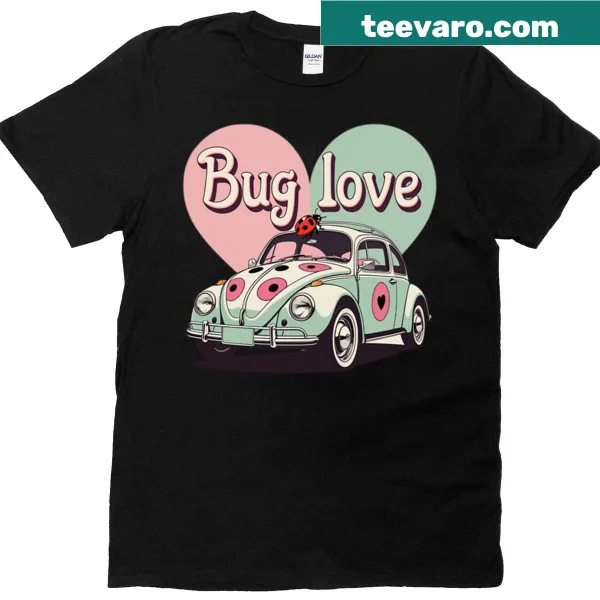 Cute T-shirt with illustration of insects and nature theme