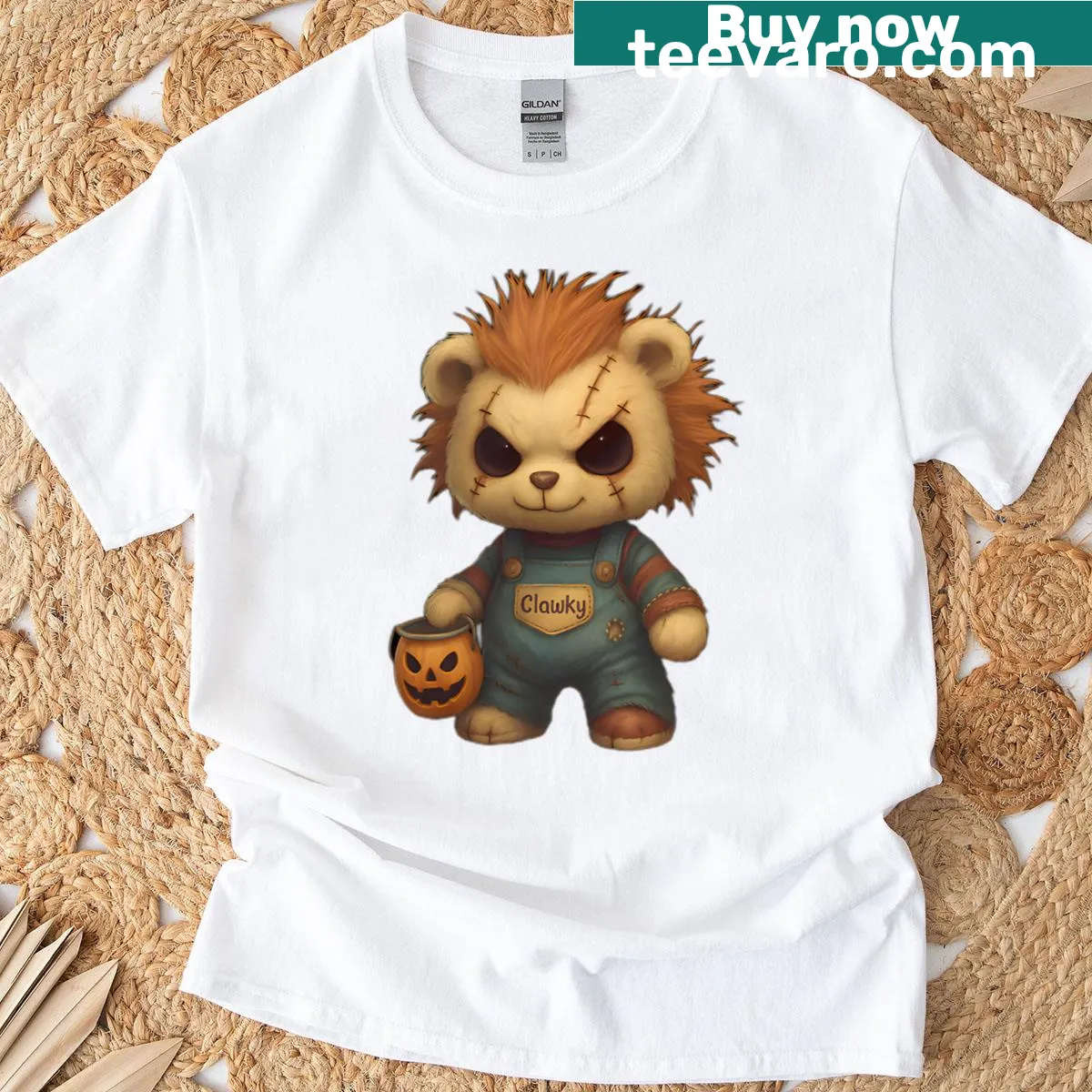 Cute cartoon cat graphic on child's t-shirt — on a men's t-shirt