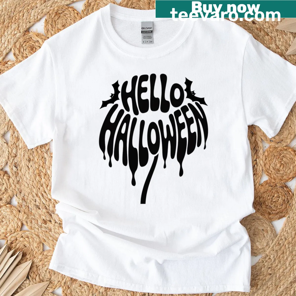 Oversized t-shirt with a graphic of a bleeding flower — on a men's t-shirt