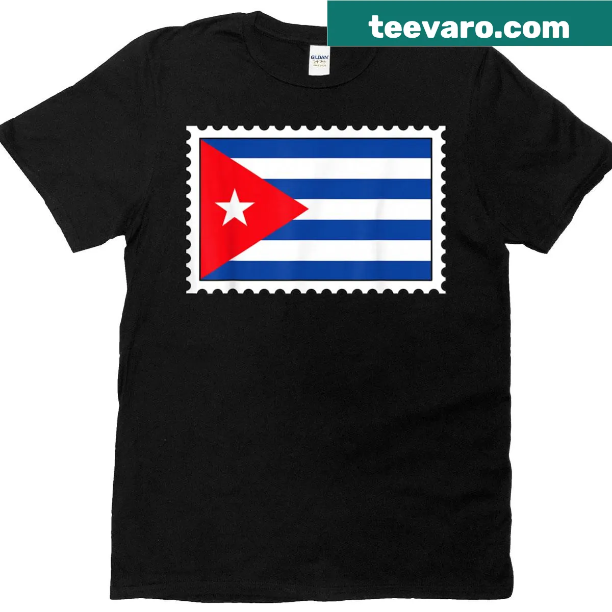 Cuban Roots T-shirt celebrating Hispanic Heritage with bold typography. — on a men's t-shirt