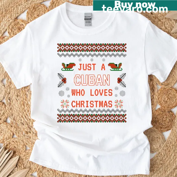 Funny Cuban Christmas T-shirt with humorous graphic and holiday theme