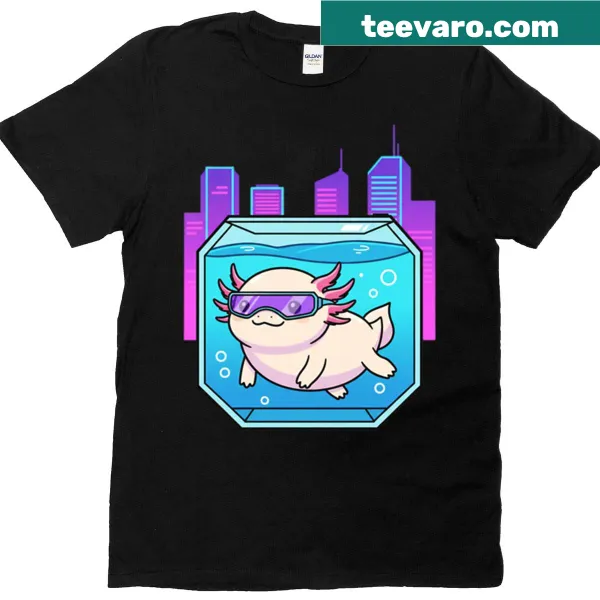 Cute axolotl design on a fun animal t-shirt