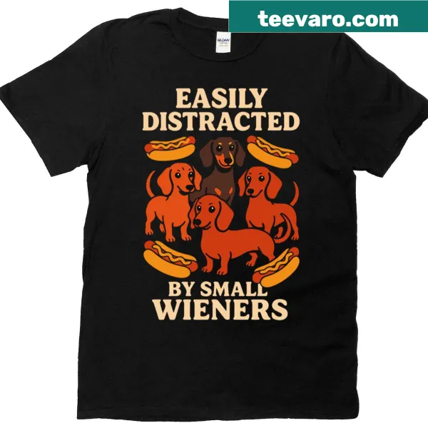 Dachshund humor t-shirt with a playful phrase about small wieners