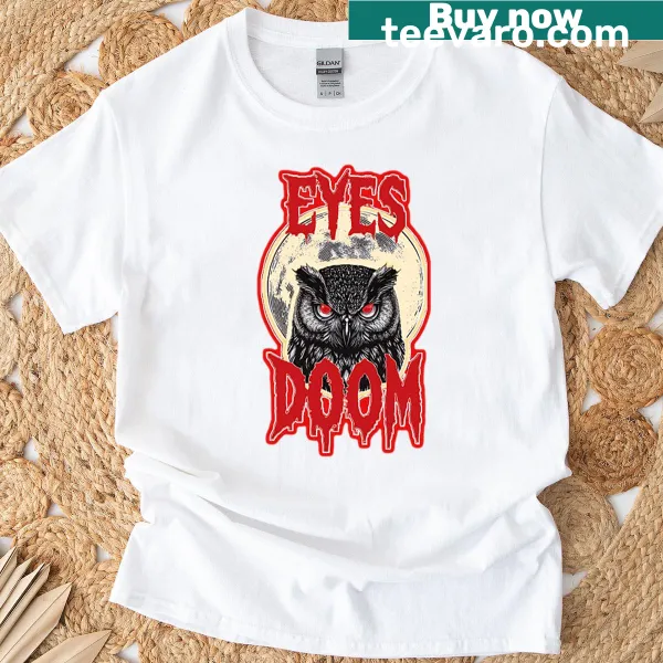 Graphic T-shirt with ominous eyes design