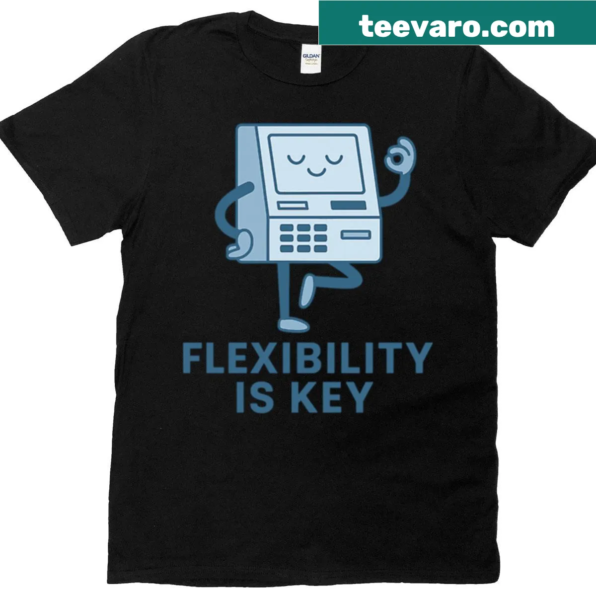Oversized yoga meme graphic t-shirt with inspirational text — on a men's t-shirt