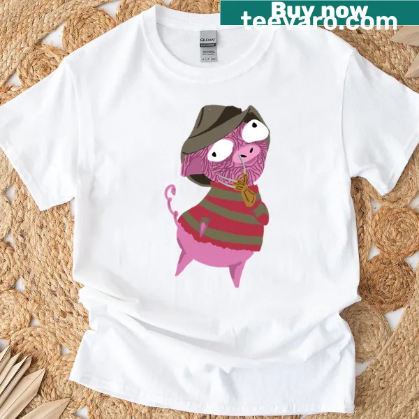 T-shirt featuring an illustration of Freddy Piggy for animal lovers