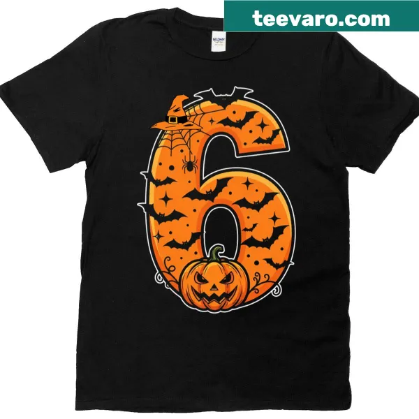 Couples spooky t-shirt with humorous meme design featuring numbers 6 and 7