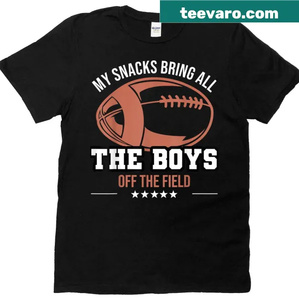 Funny T-shirt celebrating American football moms with humorous text